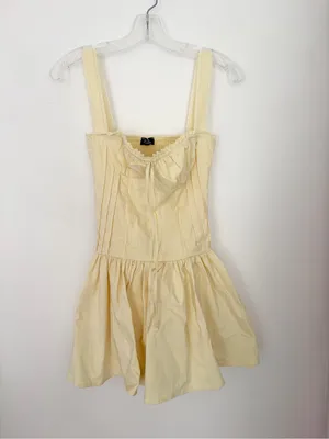 Beverly and Beck Alessia Corset Pastel Yellow Mini Dress thumbnail 2