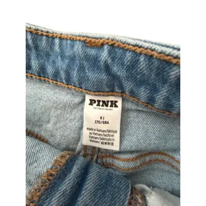 PINK Victoria's Secret High Waisted Wide Leg Jeans Light Wash Denim Size 6 thumbnail 5