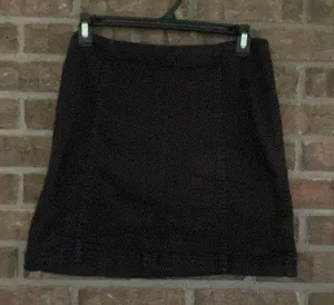 - Solid black Free People mini skirt size 10 thumbnail 1