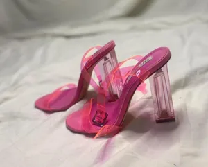 Cape Robbin pink translucent heel thumbnail 1