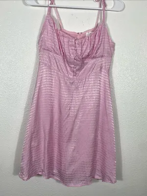 Astr Pink Tie-Shoulder Mini Dress with Ruched Bodice Size M 100% Viscose thumbnail 5