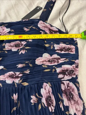 Lulus Navy Blue Floral Tie-Shoulder Maxi Dress thumbnail 7