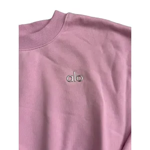ALO Yoga NWT Cropped Accolade Crewneck Pullover Candy Heart Pink Size XS thumbnail 2