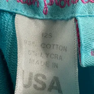 Fresh Produce Womens Turquoise Blue Cropped Sweatpants Elastic Waist USA‎ Large thumbnail 4