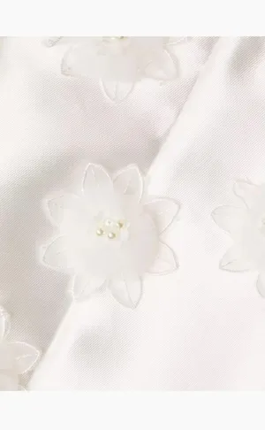 Elliatt White Satin Bridal Event Dress Floral detail thumbnail 4