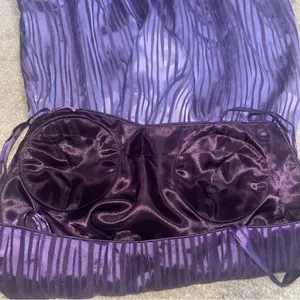 Vintage Purple Ombré Silk Maxi Dress thumbnail 7