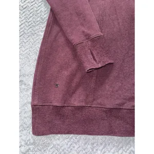 Lululemon Wrap Up Jacket Heathered Bordeaux Drama Soft French Terry Hoodie Sz 10 thumbnail 5