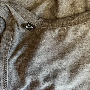 GYMSHARK Gray Ribbon Crop Top Tank with Tie S EUC thumbnail 4