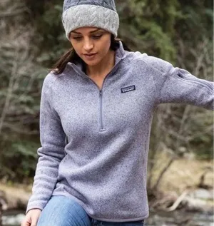 Patagonia Better Sweater Quarter-Zip Pullover Women's Purple XS thumbnail 1