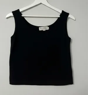 St. John Collection · Small · Santana Knit Shell Tank Top · Black thumbnail 1