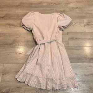 Draper James RSVP‎ Striped Puff Sleeve Wrap Dress Size Medium M Pink thumbnail 2