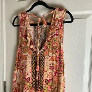 Free People "Summer in Tulum Floral Printed Linen Tunic Top - Size M⁠ thumbnail 8