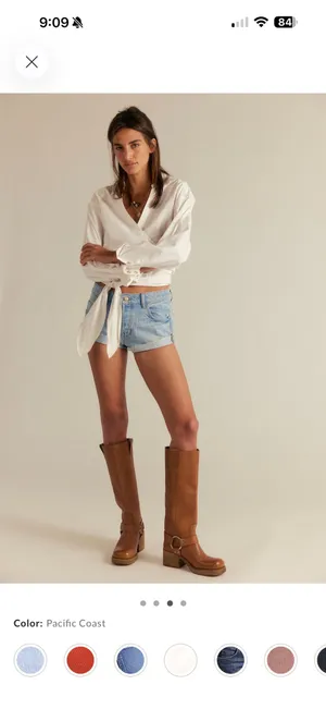 Free People We the free cali cuffed shorties thumbnail 4