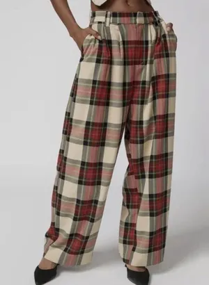 Urban Outfitters Red Plaid Pants thumbnail 4