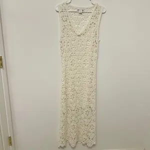 NEW REVOLVE House of Harlow 1960 Crochet Dress Size Large Knit Long Ivory beige thumbnail 2