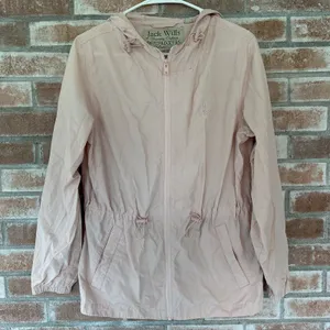 Jack Wills Hooded Zip Up Spring Jacket Size 6 Pink thumbnail 1