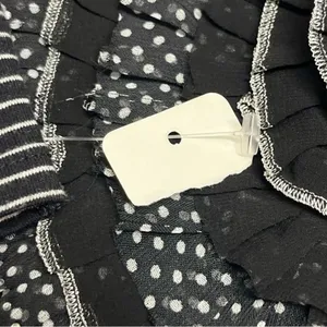 White House Black Market Black White Striped Floral Accent Women's Top Small thumbnail 11