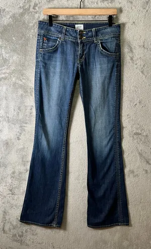 Hudson Signature Bootcut Jeans Sz 28 Low‎ Rise Medium Wash Flap Pocket Denim Y2K thumbnail 1