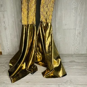 Costume culture Franco disco 70s diva Halloween costume cosplay gold jumpsuit sm thumbnail 4