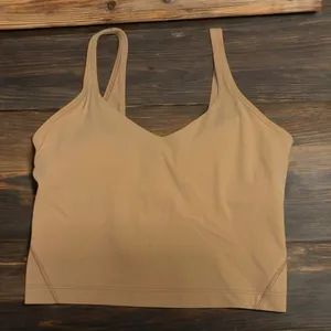 lululemon Womens Tank Top‎ Sz 4 Align Tan Cafe au Lait Pecan Padded thumbnail 2