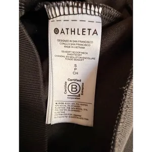 Athleta Seasoft Scoop Neck Sweatshirt Women's Small Black Pullover Modal Blend thumbnail 6