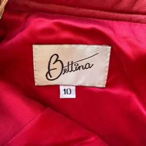 Vintage Red Leather Pencil Skirt thumbnail 2