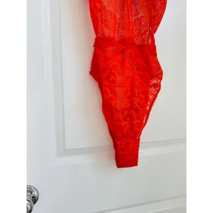 Savage x Fenty Floral Lace Teddy Red Tempo Large Bodycon Fitted Mesh Lace‎ thumbnail 6