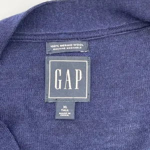 GAP Womens Merino Wool Cardigan Sweater Size XL Tall Academia Preppy Layer thumbnail 8