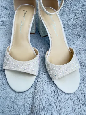Betsey Johnson Blue Women's Sb-Kami Heeled Sandal, Pearl, 7.5, new in box thumbnail 6