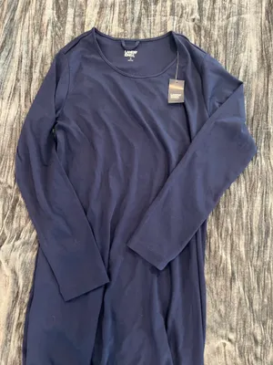 Lands' End Classic Navy Blue Nightgown Size S thumbnail 2