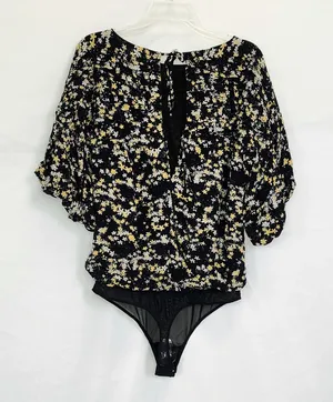 Floral Puff Sleeve Bodysuit thumbnail 4