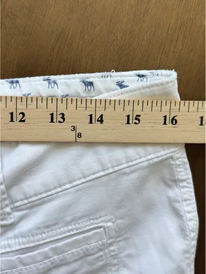 Abercrombie & Fitch White Bootcut Pants Low Rise Front Patch Pocket Women’s 6 thumbnail 7
