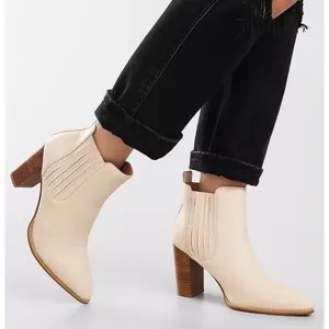 Oasis Society 6.5 Womens Pointed Almond Toe Slip On Calf Boot Coastal Cowgirl thumbnail 1