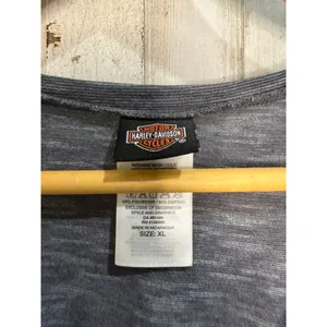 Harley-Davidson Women's XL‎ Gray V-Neck T-Shirt Vintage Cherokee NC thumbnail 2
