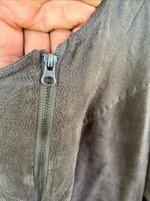 Miilla Clothing Taupe Suede-Look Asymmetrical Zip Jacket thumbnail 4