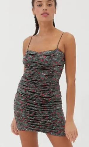 Urban Outfitters Rose Cinched Mini Dress Women’s Large thumbnail 1
