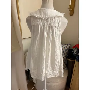 Pilcro White Keira Tank Button Front Peter pan Collar Size Medium thumbnail 3