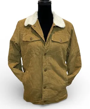 Brooklyn Cloth Corduroy Bomber Jacket with a Faux Shearling Lining thumbnail 1