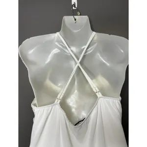 Naked Zebra Dress Womens Medium White Crochet Sweetheart Strappy Slip Sundress thumbnail 7