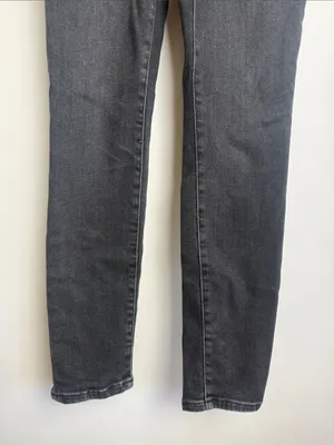 Good American Good Classic High Rise Ankle Denim Jeans Faded Black Size 6/28 thumbnail 3
