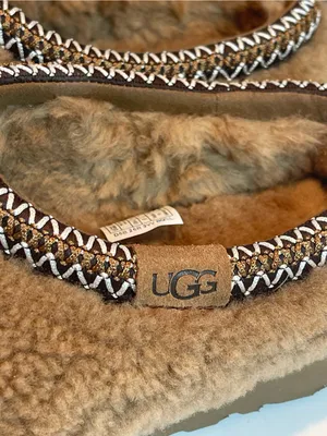 UGG TASMAN MAXI CURLY Plush Sheepskin Slip-on Chestnut Clogs Mules S US 9 thumbnail 7