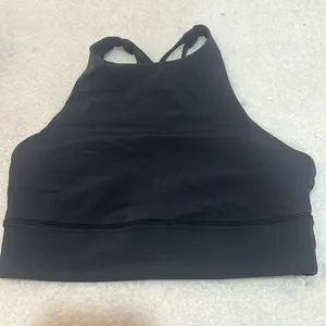 Lululemon Energy High Neck Long Line Sports Bra Black Size 8 thumbnail 1