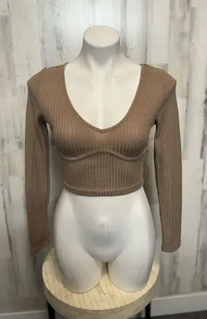 Brown long sleeve Tan thumbnail 1