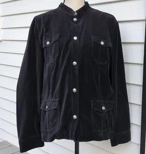Charter Club Mock Neck Collar Velveteen Jacket thumbnail 1