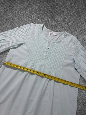 Vineyard Vines Mint Green Cotton Linen Pintuck Tunic Dress M thumbnail 5