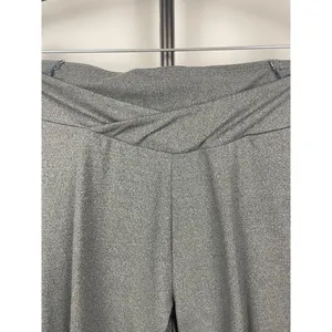 Gymshark Two‎ Tone Grey Colorblock Crossover Athletic Leggings Women's Size M thumbnail 6