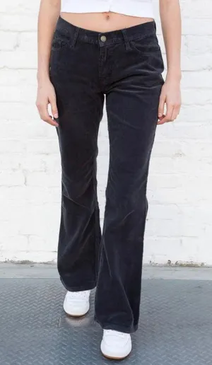 brandy melville navy flared corduroy pants thumbnail 3
