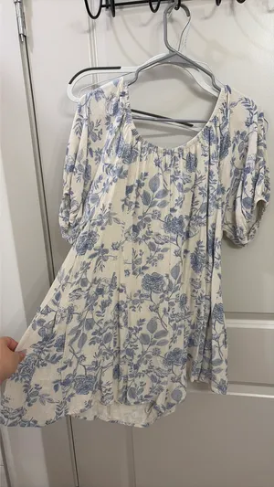 Allie Rose Blue & white romper thumbnail 2