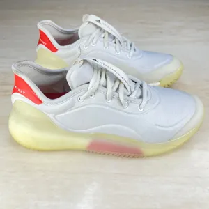 Adidas Stella McCartney Court Shoes White Red Sneakers EE4017 Womens 6 thumbnail 4