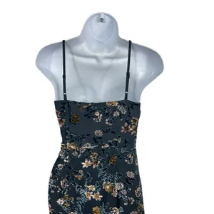 Lulus Teal 90s Inspired Velvet Burnout Sleeveless Asymmetrical Hem Dress M thumbnail 8
